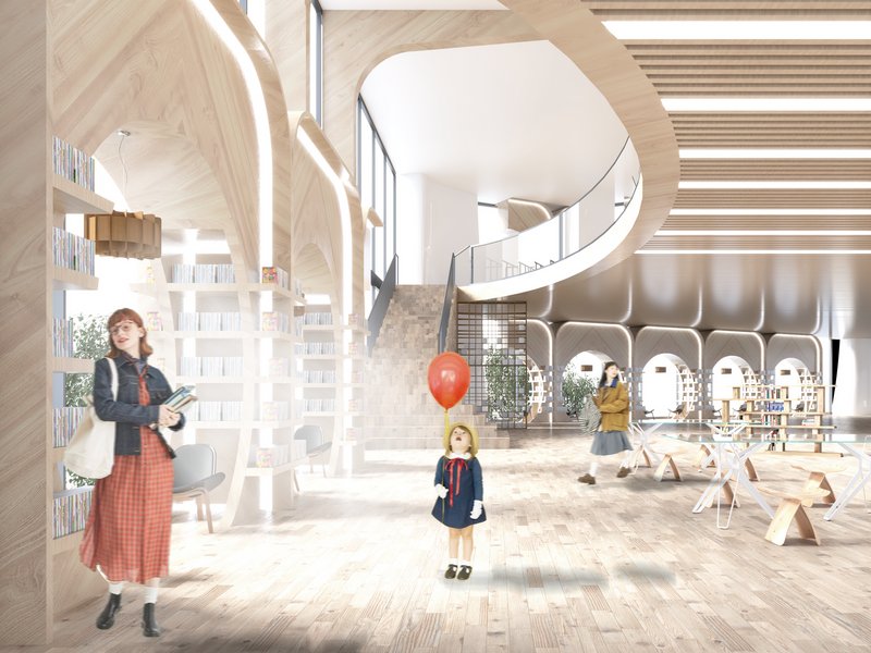 Hexagon library: A haven for knowledge and exploration.