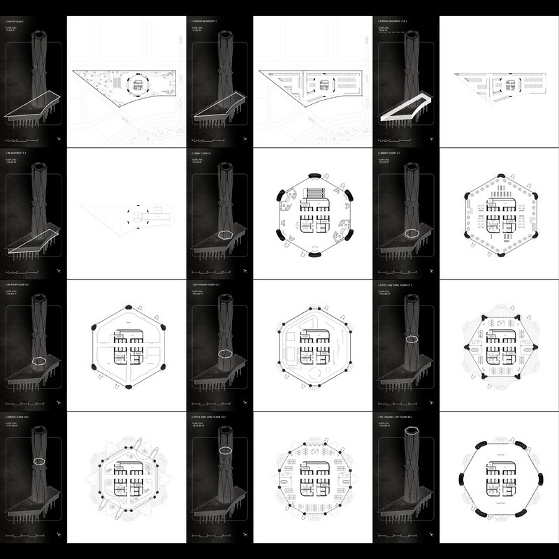 Hexagon blueprints: Detailed plans reveal the structure's complexity.