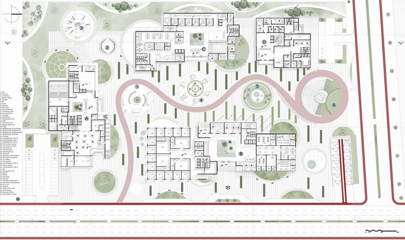 Floor plan of the Community Innovation and Entrepreneurship Center.