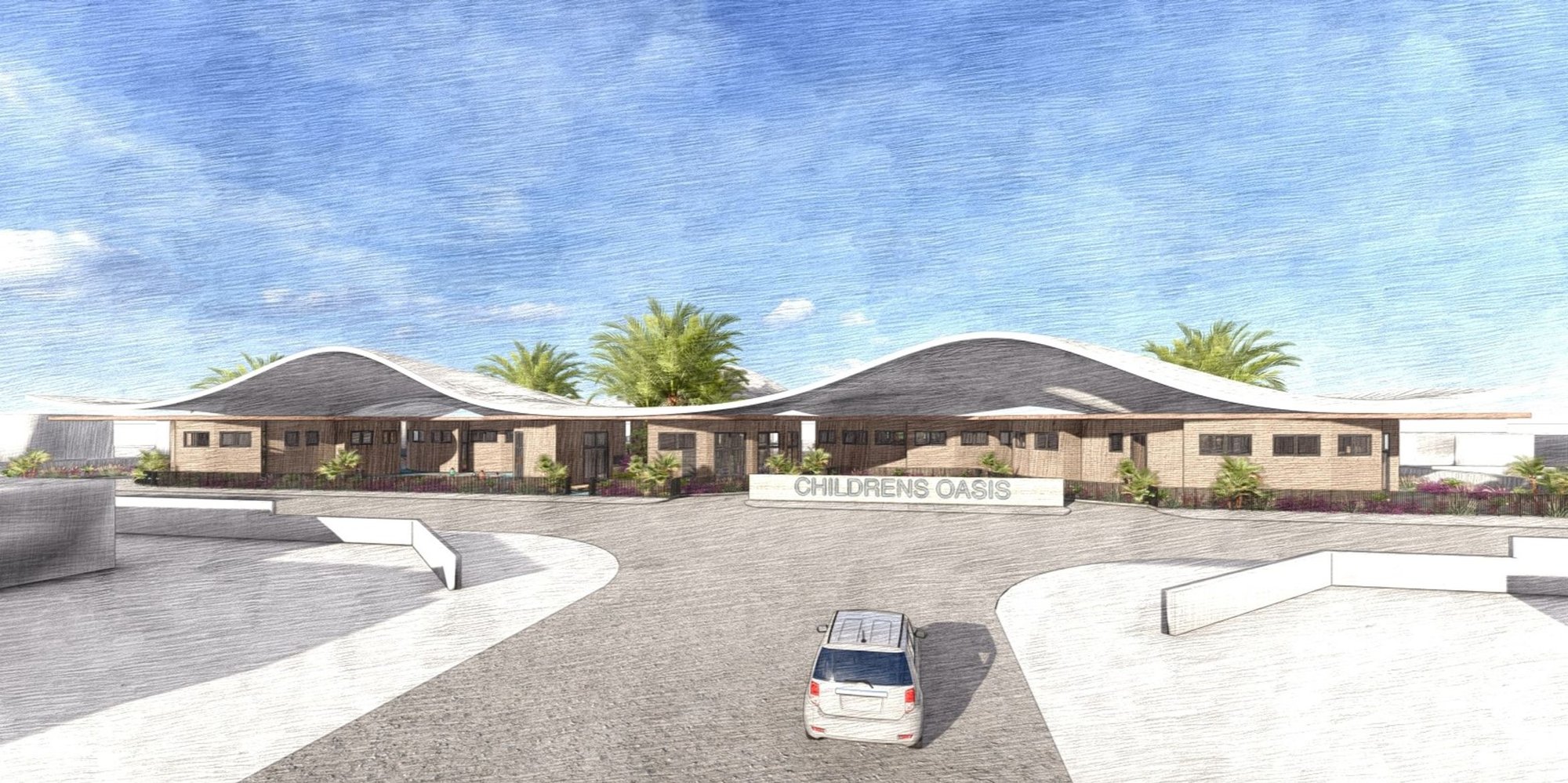 Children's Oasis: A Sustainable Daycare Architecture in the Mojave Desert