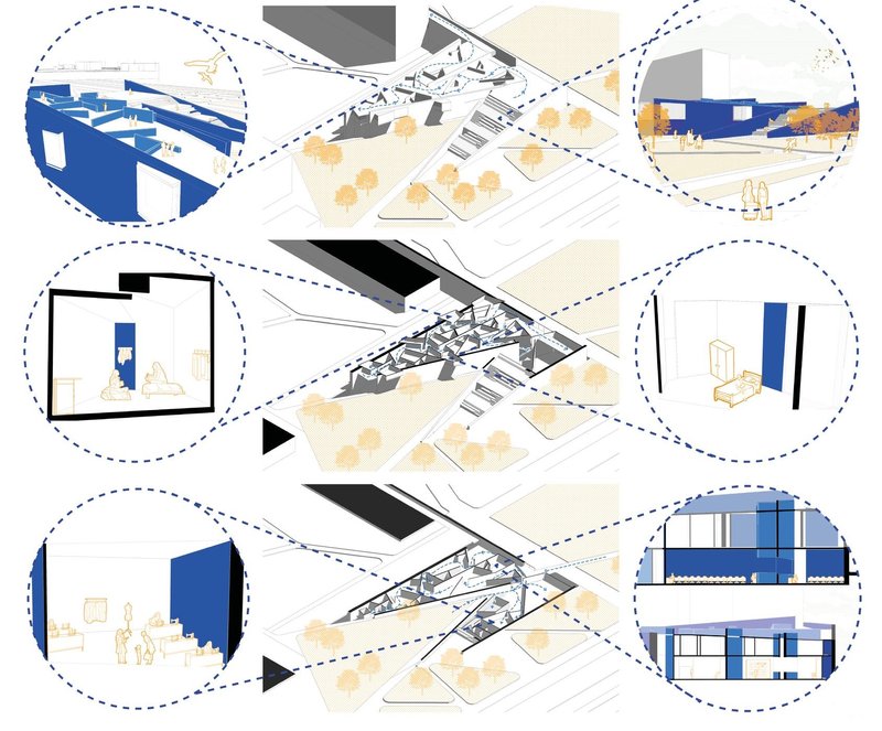 Detailed architectural plans showcasing living and communal spaces.