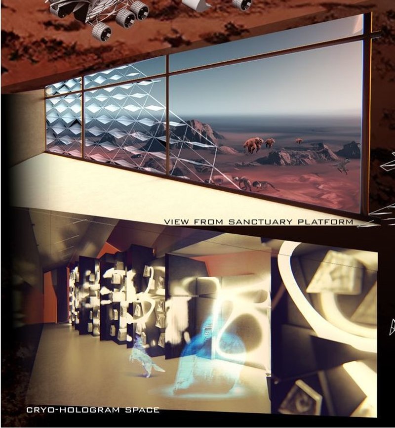 Martian Cryo-Ark: Preserving Earth's biodiversity on Mars.