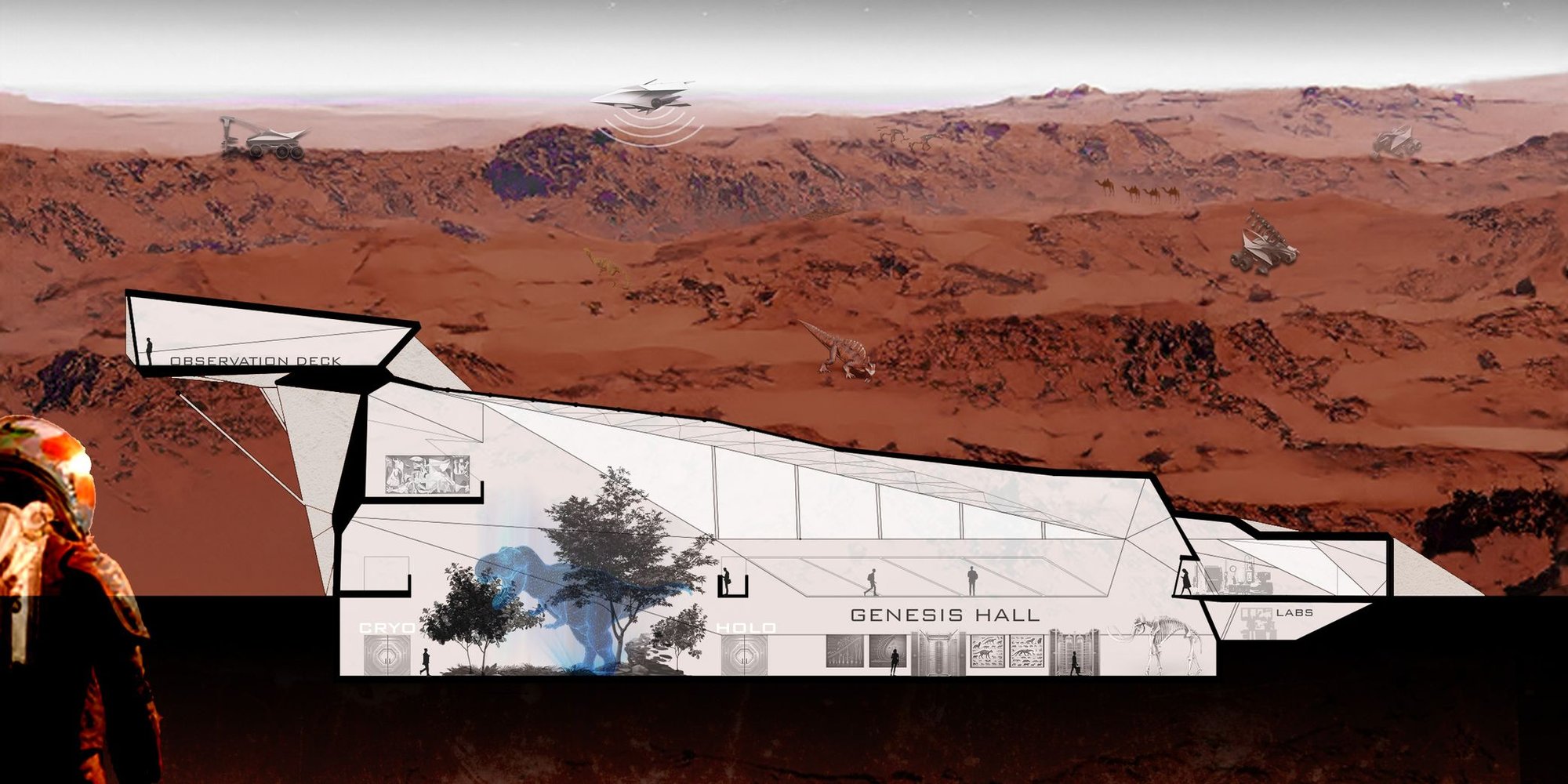 Martian Cryo-Ark: Advancing Biodiversity Preservation and Tourism on Mars