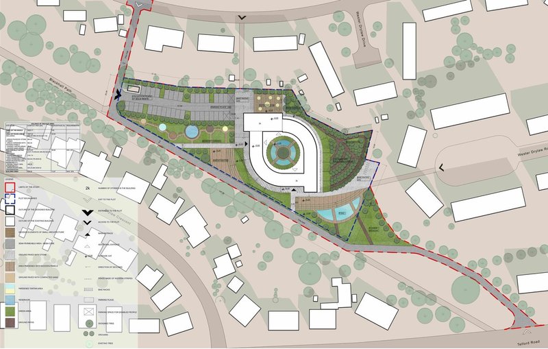 Site plan detailing the Art Therapy Centre layout.