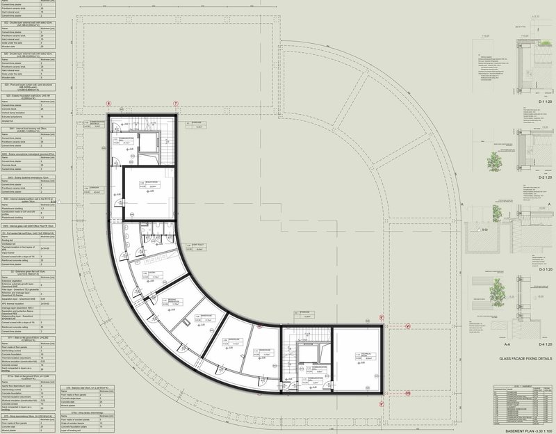Basement floor plan with detailed room layout.