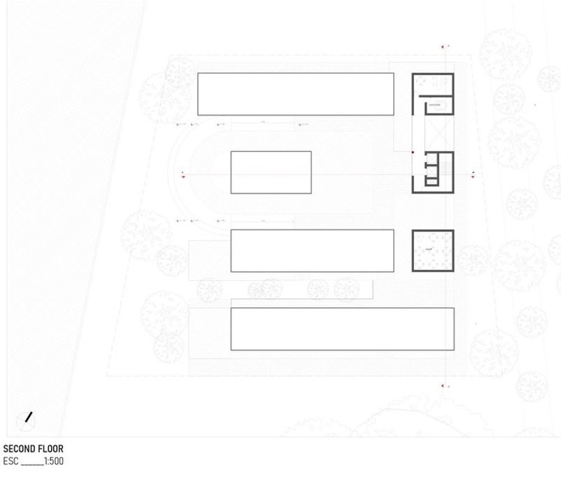 Second floor plan detailing upper-level spaces and layouts.