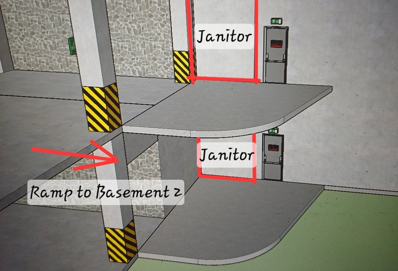 Emergency Stairs South Gate near Exit Gate