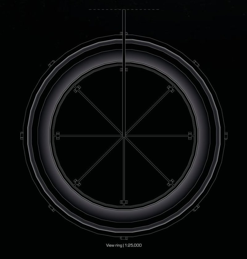 Top view of the MOONWARTS ring structure.