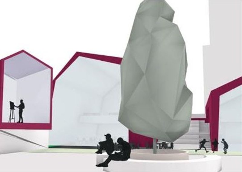 Creative outdoor hub for learning, collaboration, and community engagement.