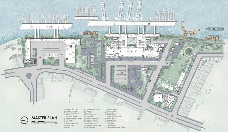 Reimagined Barishal River Terminal: Master plan.