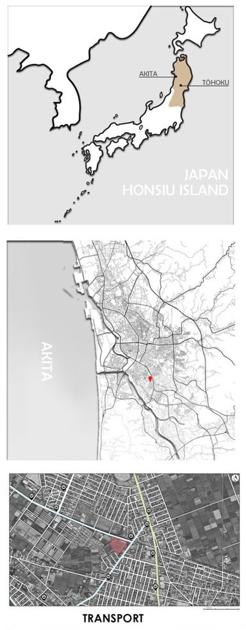 Map of Japan highlighting Tohoku region