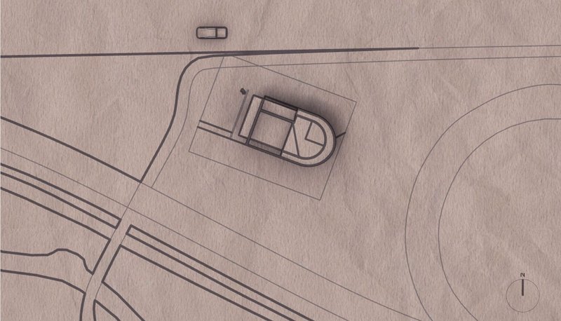 Brewed's site plan: Integrating cafe racer culture into Brasilia.