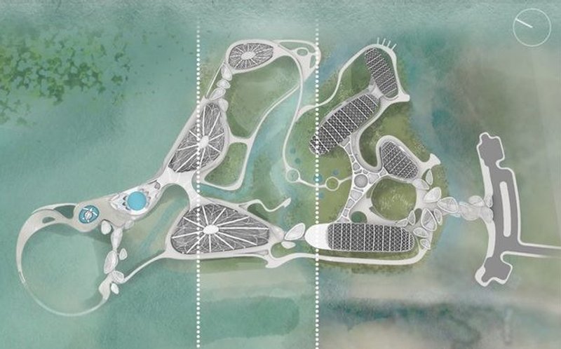 Tale of an Ocean: Sonadia Island site plan.