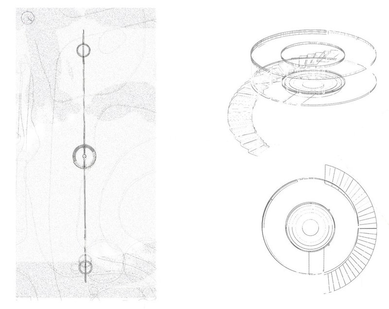 Spiral staircase design within POUHPOWEE.