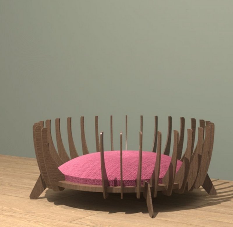 ArcNest Pet Bed by deanpickford – A cozy, parametric pet bed merging form, function, and comfort.&nbsp;View project