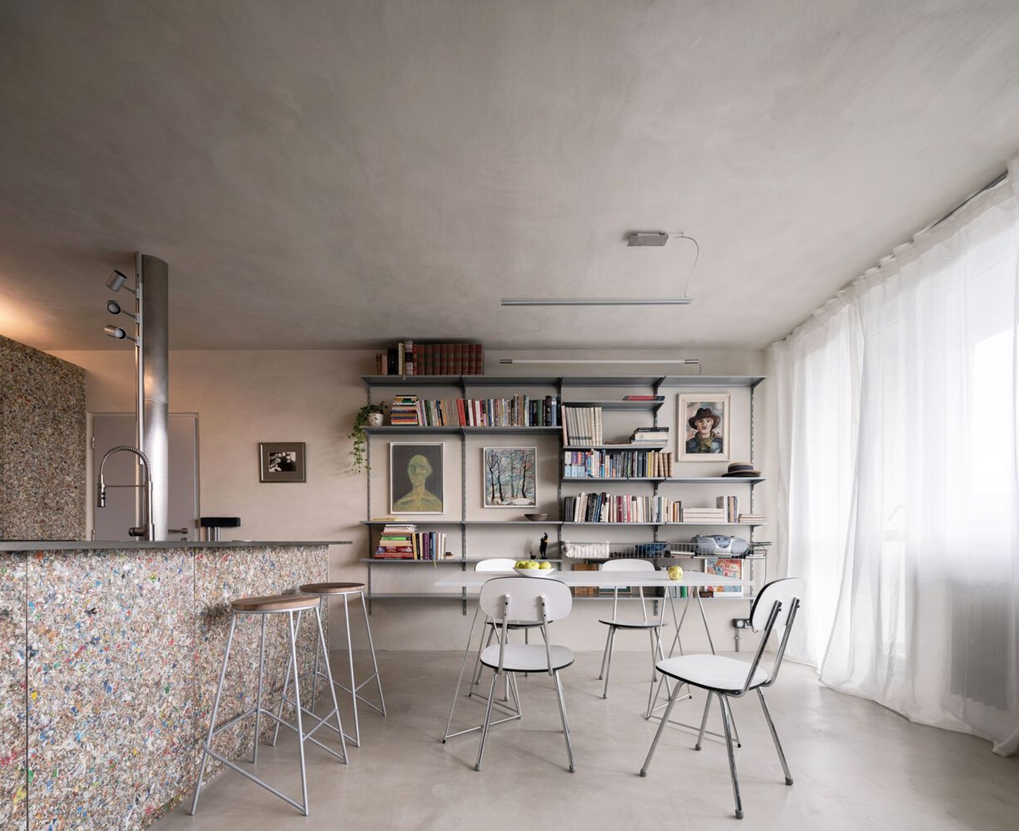 Rumburská Packwall Flat Renovation by Papundekl Architects: A Modern Transformation Using Recycled Materials