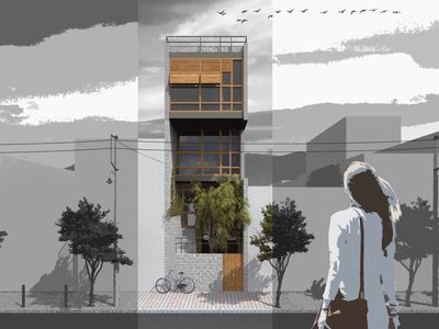 Compact & Sustainable Living in Piraeus: A Four-Level Family Home Built Around Light and Air
