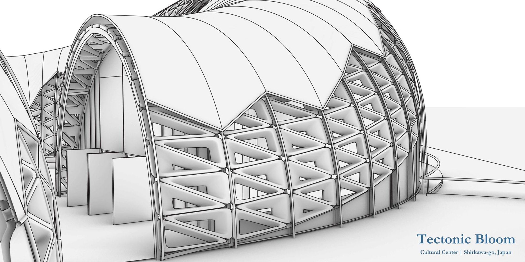 Tectonic Bloom: A Cultural Architecture Inspired by Sakura and Structure