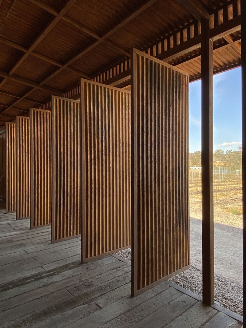 Tierra Tinta Pavilion by CoA Arquitectura — steel, brick, and timber in Aguascalientes, Mexico