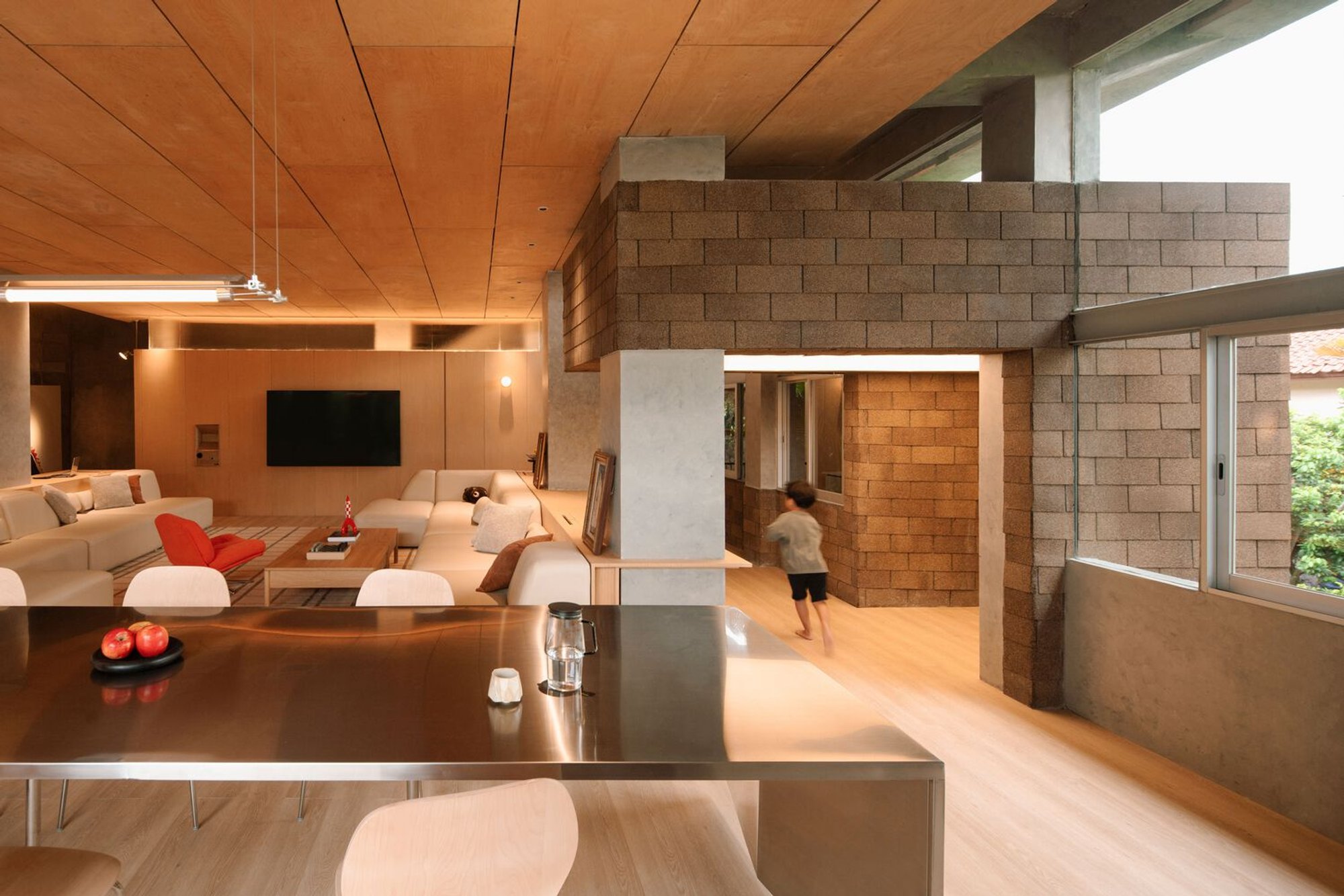 Modern Attic House Design in Indonesia: Attic Above Garden House by RAD+ar