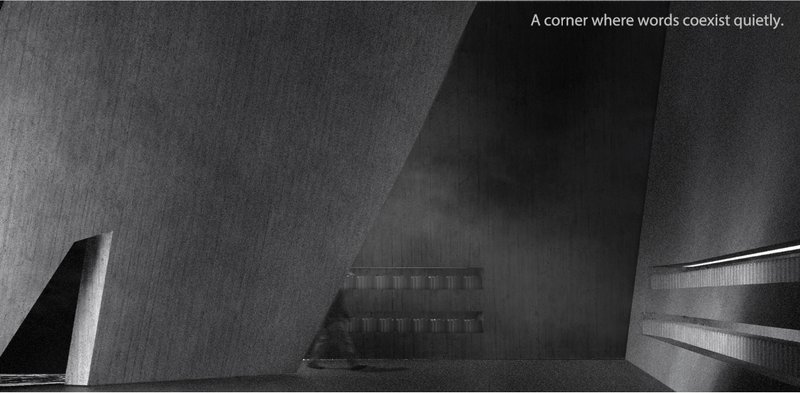 A contemplative corner where architecture embraces silence, inviting introspection and stillness.