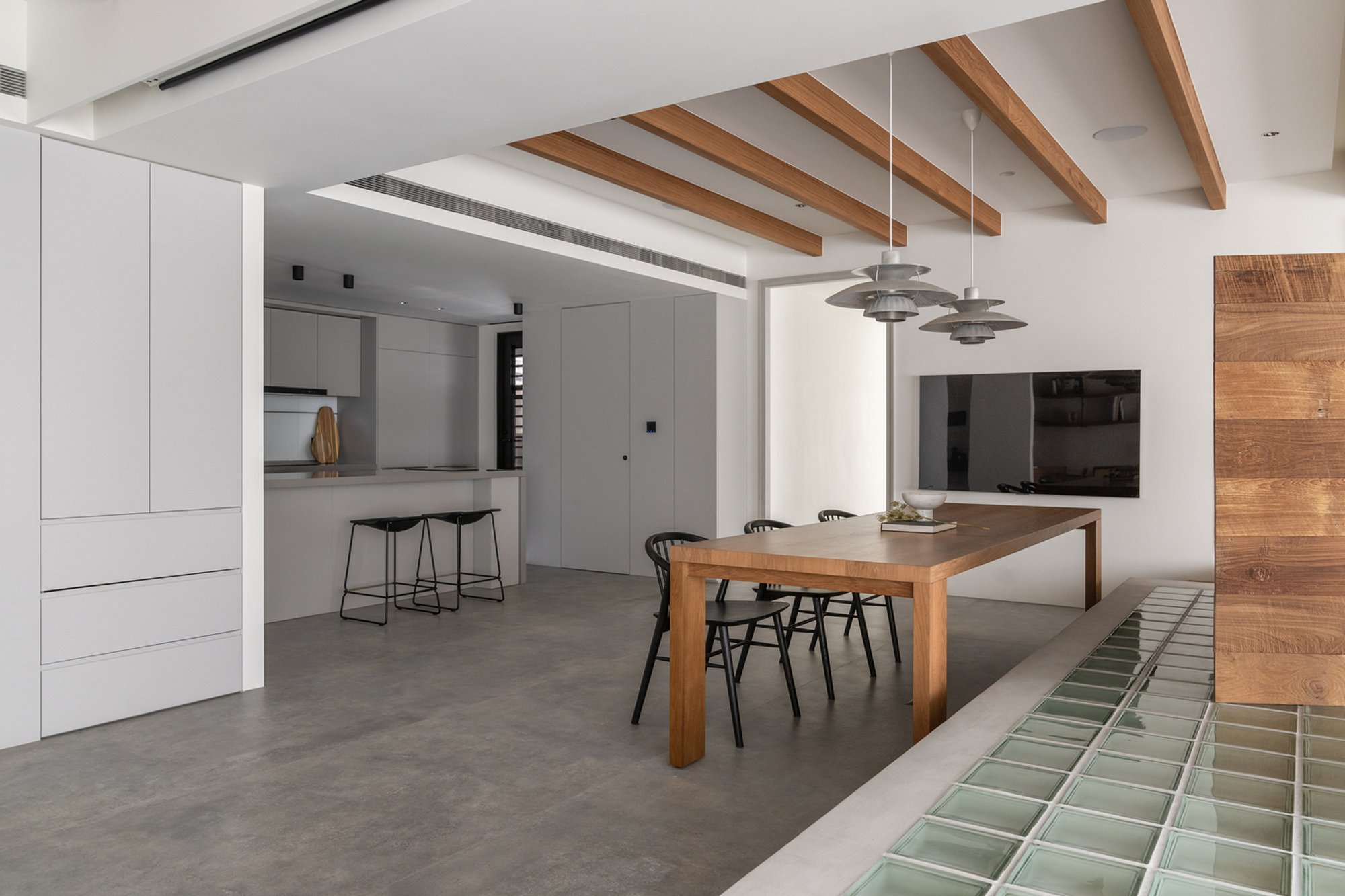 Mooin Apartment by KC Design Studio: A Sunken Living Room Apartment Design That Redefines Family Living in Taiwan