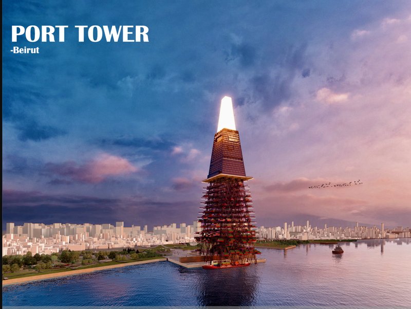 Port Tower reclaims Beirut’s port skyline with a luminous civic landmark rising from the water’s edge.