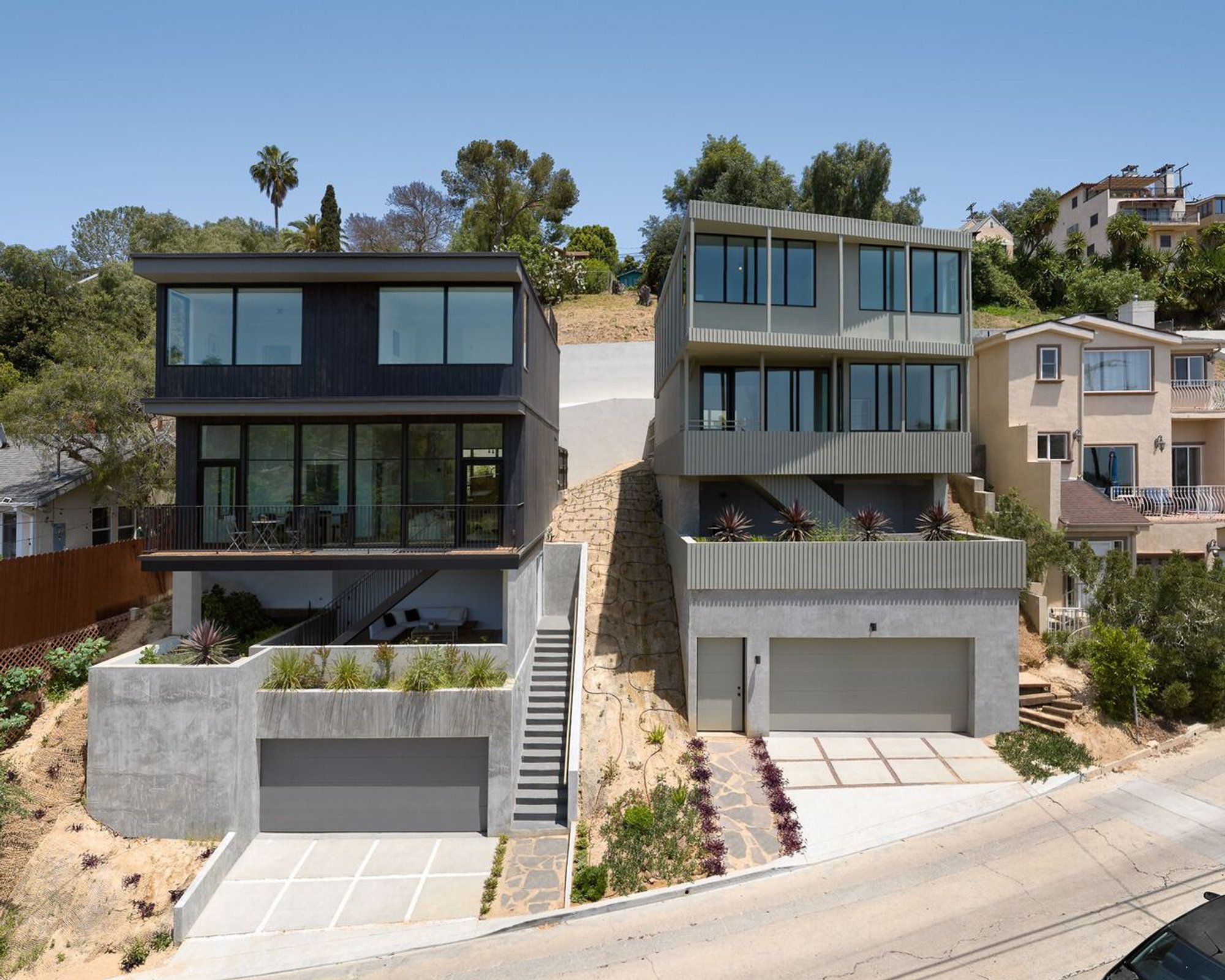 Dimmick Drive Houses by FreelandBuck: A Sculptural Residential Duo in Mount Washington, Los Angeles