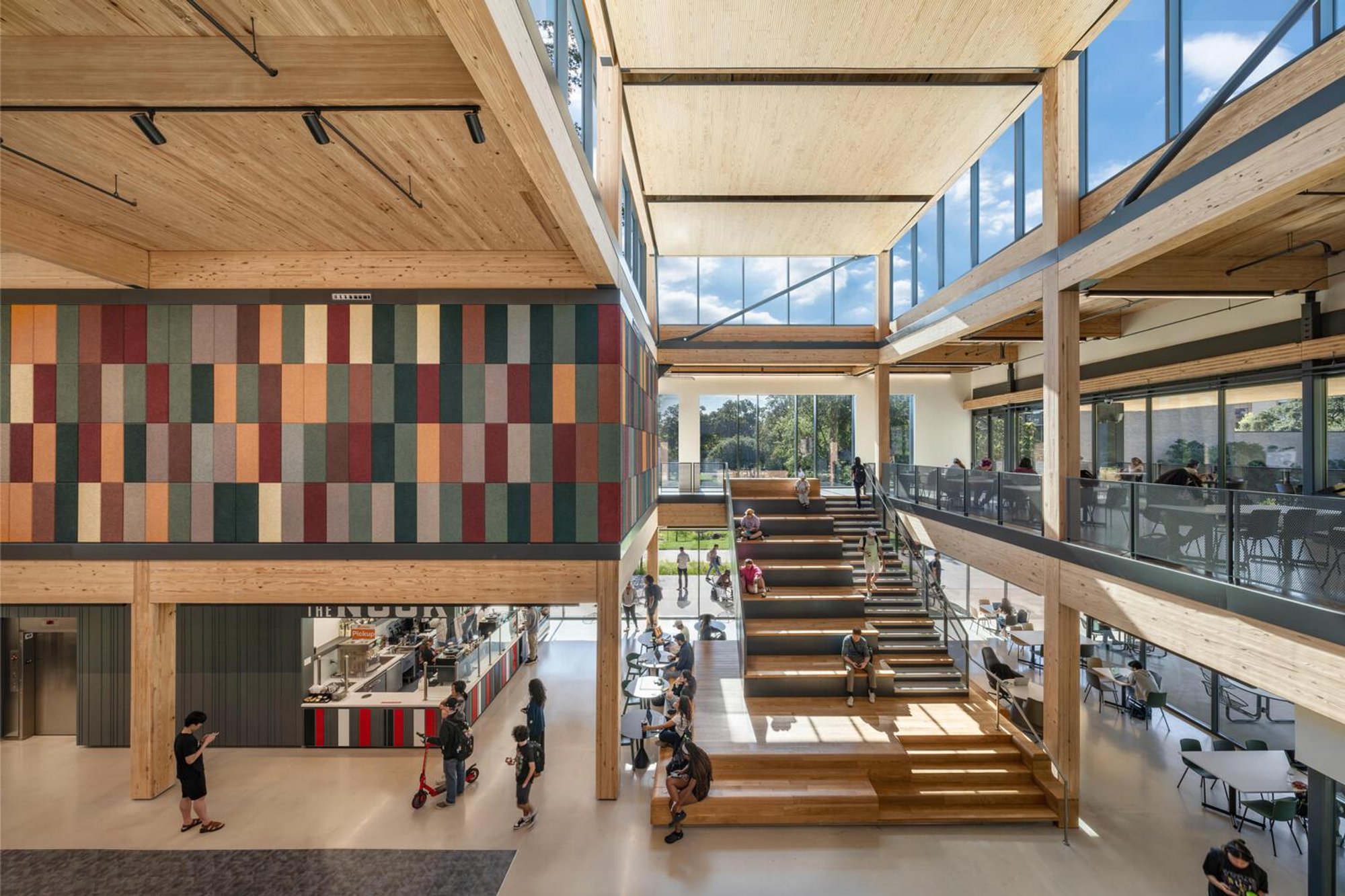 Retail, Auxiliary, and Dining (RAD) Center at the University of Houston: A Landmark in Mass Timber University Architecture