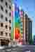 Vertical Rainbow Office Building by SAKO Architects: A Vivid Facade Transformation in Tokyo