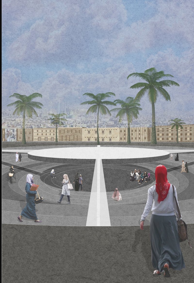 The circular plaza fosters dialogue, gathering, and collective memory, placing the Citadel at the heart of urban rebirth.