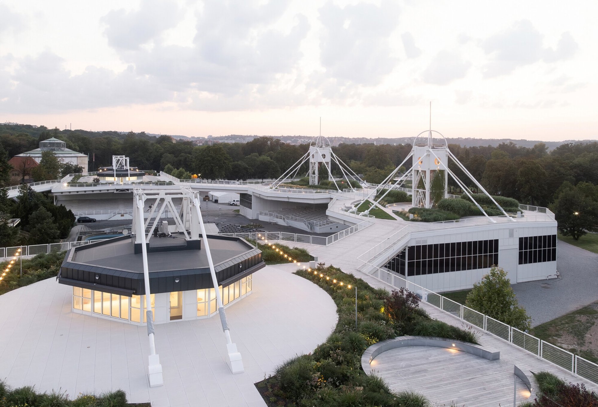 Křižík Pavilions Reconstruction: A Landmark of Green Roof Architecture in Prague