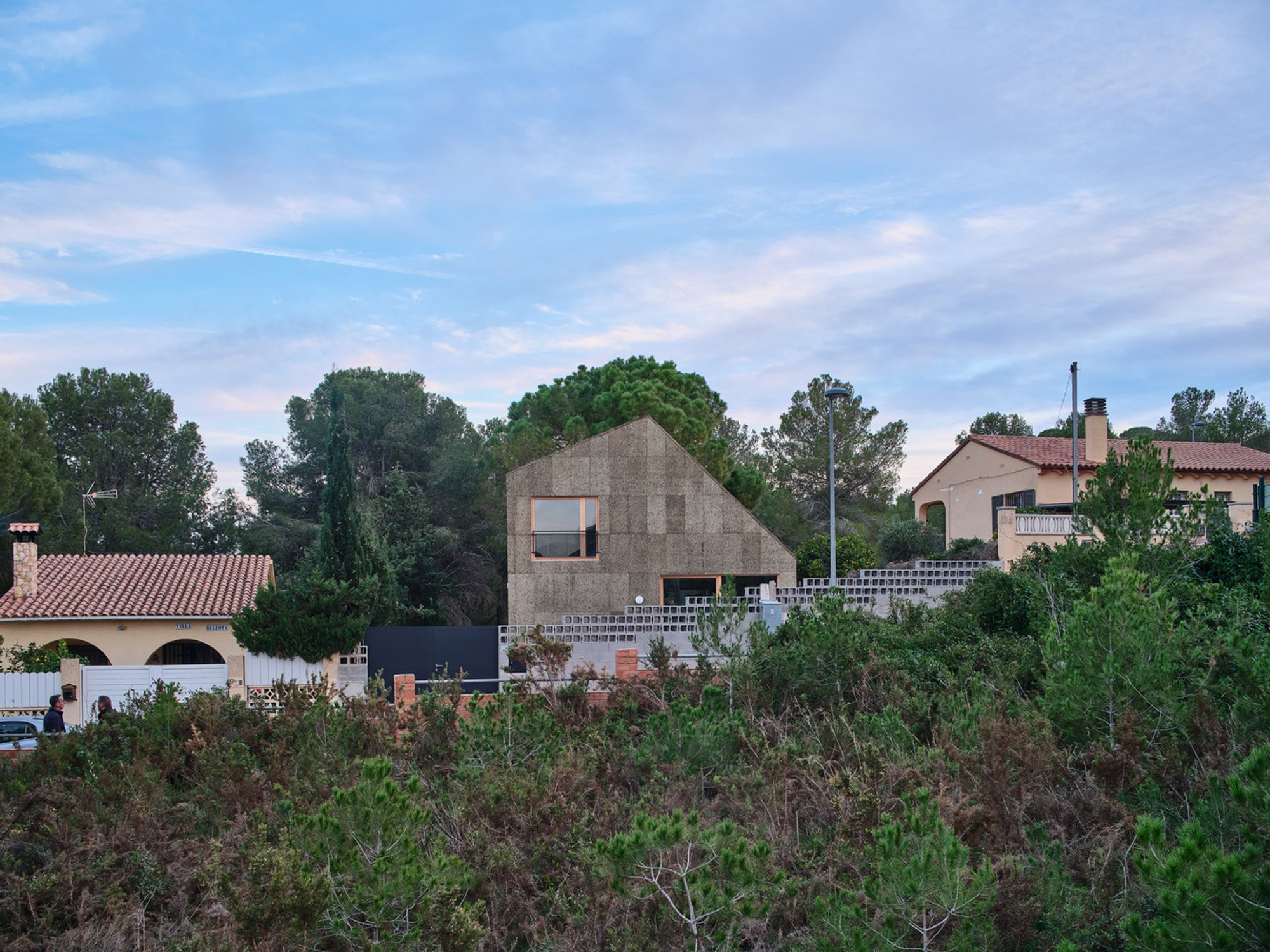 Cork-Clad Sustainable House in Creixell by Alventosa Morell Arquitectes