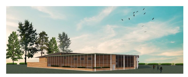 Full-height glazing offers transparency and daylight, embodying openness and connection with nature.