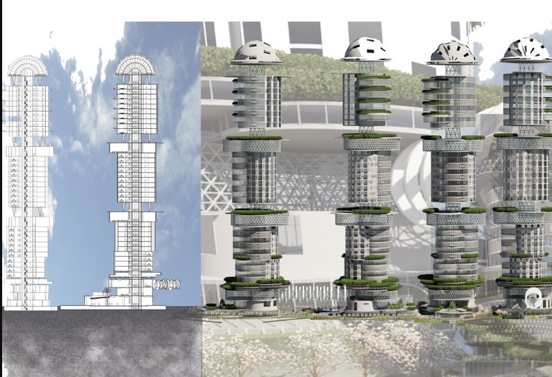 Evolution of vertical modules optimized for energy, form, and lifestyle.