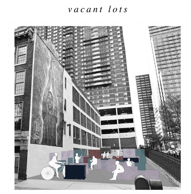 Transforming an abandoned lot into a pop-up gathering space using modular urban furniture.