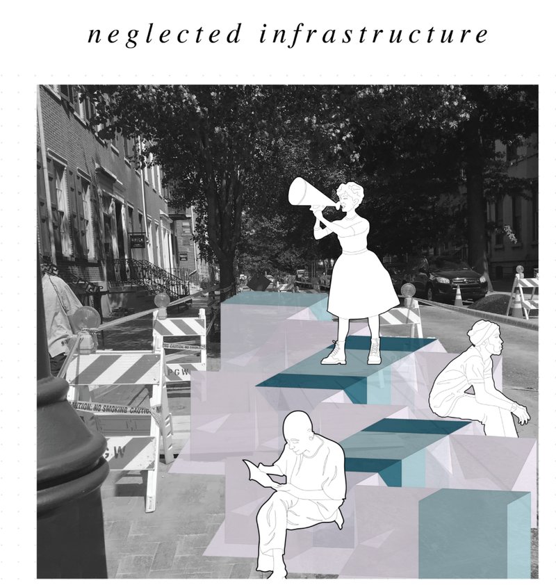 Reclaiming broken streets with layered modules—empowering civic voices through architecture.