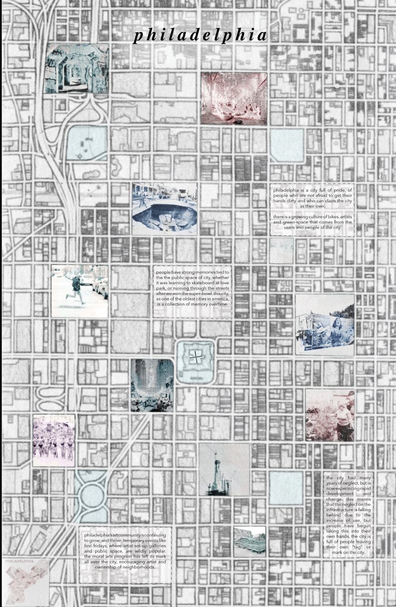 Mapping collective memory across Philadelphia—highlighting places of pride, protest, and public participation.