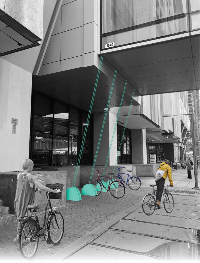 Functional art: vibrant bike racks redefine how we engage with the urban edge.