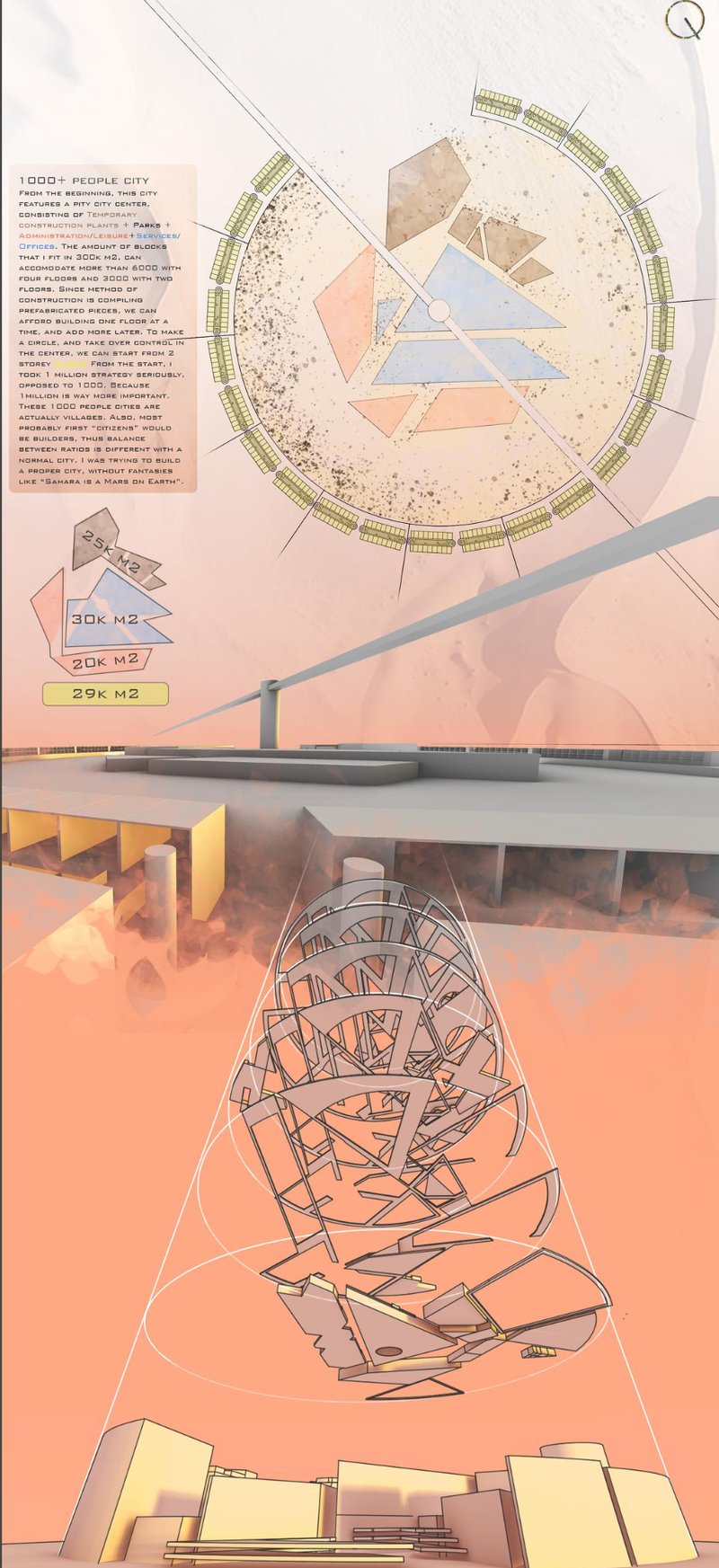 The city center as a modular nucleus—administrative, commercial, and social programs anchored in a future-proof vertical core.