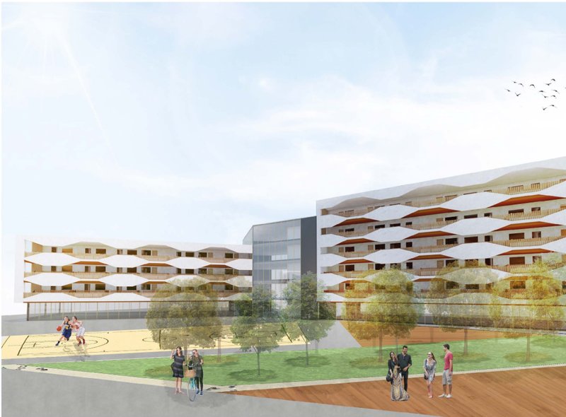 Interior atrium with vertical garden installation promoting wellness and natural aesthetics.
