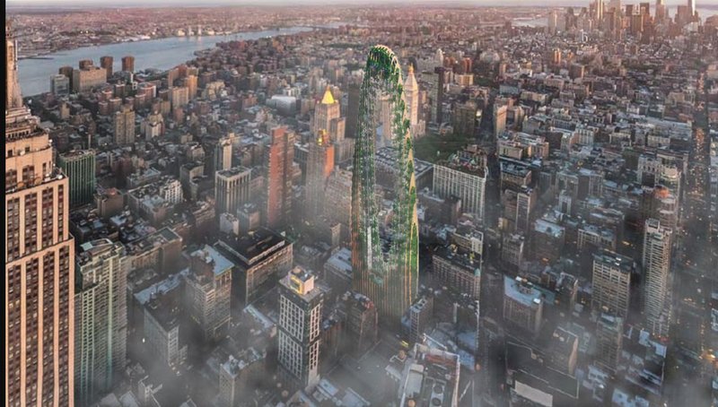 Integrating vertical parks into dense urban fabric for sustainable city living.