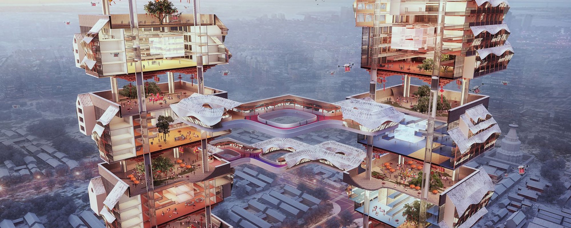 Smart Senior Living Architecture: Overlapping Courtyards for Aging Cities