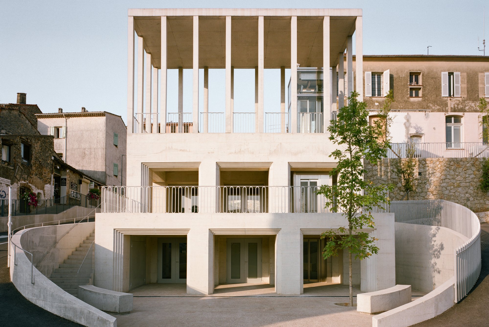 Biot Municipal Building Extension by Atelier EGR: Merging Civic Infrastructure with Historic Topography