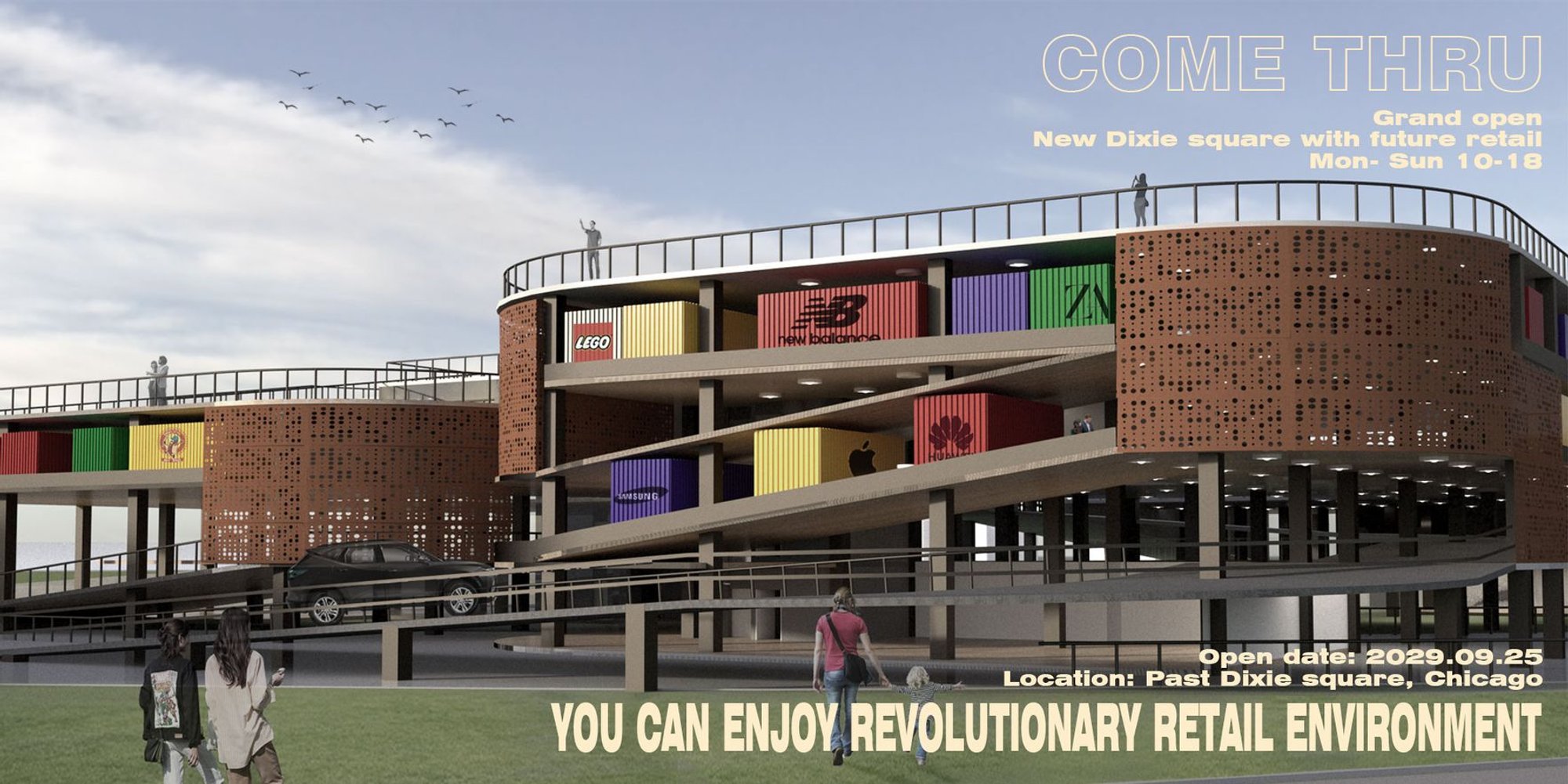 COME THRU: Drive-Thru Architecture Resurrects a Dead Mall Site in Harvey, Illinois