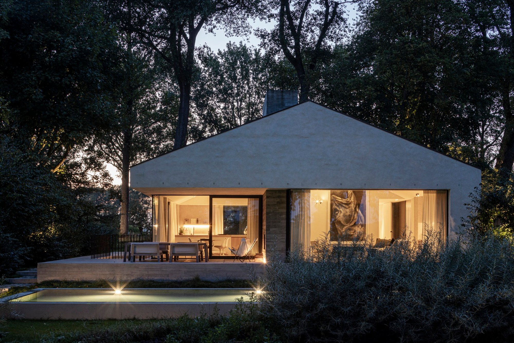 Bawada Residence by TOOP architectuur: A Modern Rural House with Underground Level in Damme, Belgium