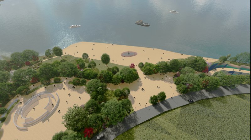 Master plan showing Ripple’s integration into the landscape and connection with the waterfront.