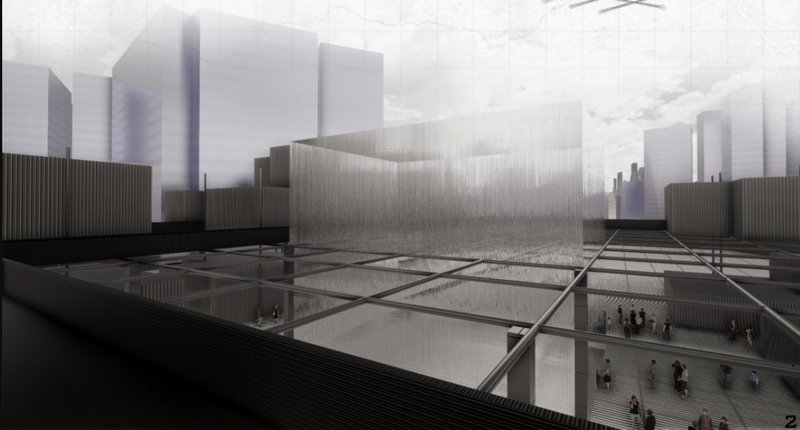 Adaptive central pavilion that evolves with educational and machine-learning functions.