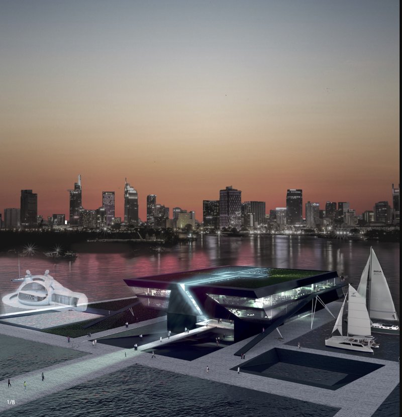 Mirai's futuristic floating campus glows against Tokyo's skyline, symbolizing innovation and adaptability.