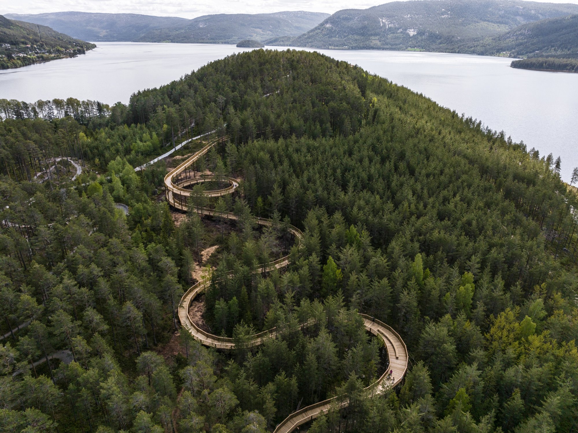 Treetop Walk at Hamaren Activity Park by EFFEKT: A Floating Path Through Norway’s Forest Canopy